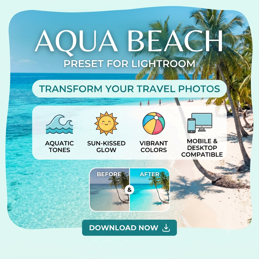 Aqua Beach Presets Pack Lightroom