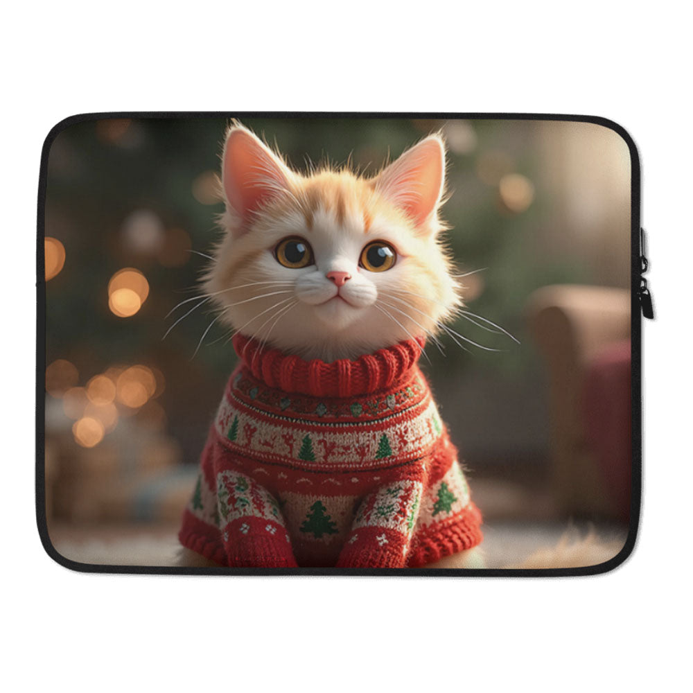 Cat Funny laptop sleeve padded zipper