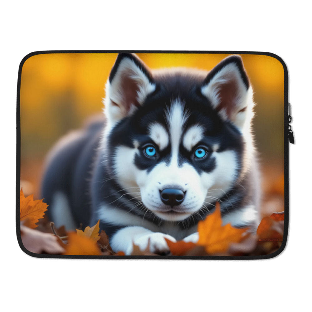 Husky Cartoon laptop sleeve padded zipper