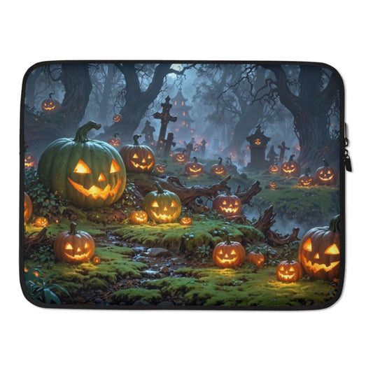 Halloween Cartoon laptop sleeve padded zipper